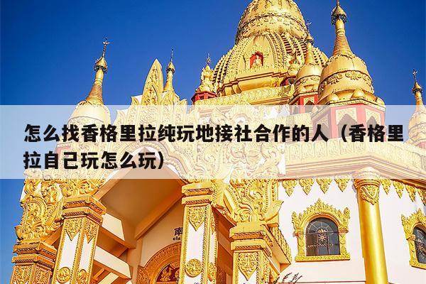 怎么找香格里拉纯玩地接社合作的人（香格里拉自己玩怎么玩）