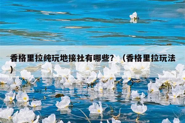 香格里拉纯玩地接社有哪些？（香格里拉玩法）