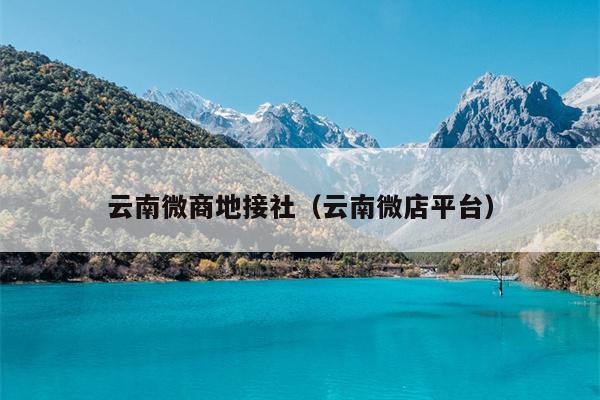 云南微商地接社（云南微店平台）