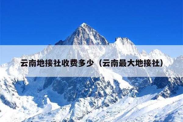 云南地接社收费多少（云南最大地接社）