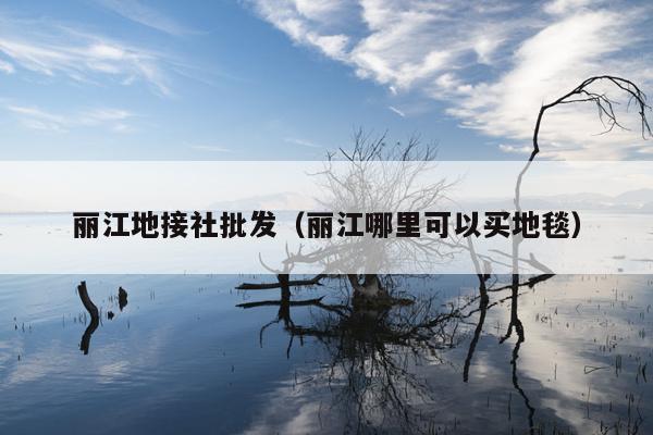 丽江地接社批发（丽江哪里可以买地毯）