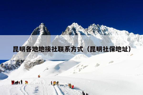 昆明各地地接社联系方式（昆明社保地址）