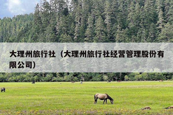 大理州旅行社（大理州旅行社经营管理股份有限公司）
