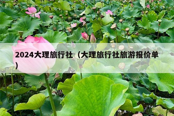 2024大理旅行社（大理旅行社旅游报价单）
