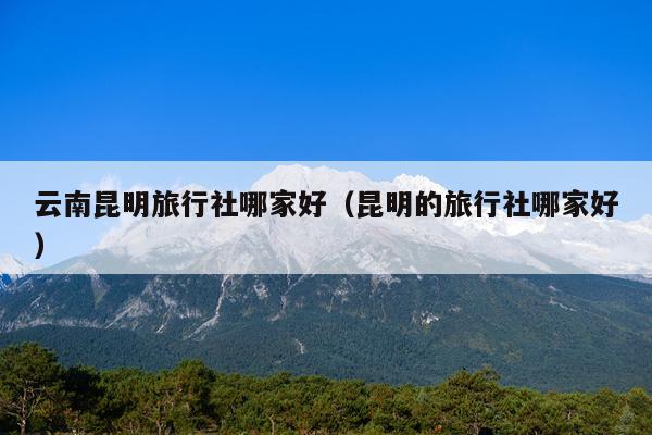 云南昆明旅行社哪家好（昆明的旅行社哪家好）