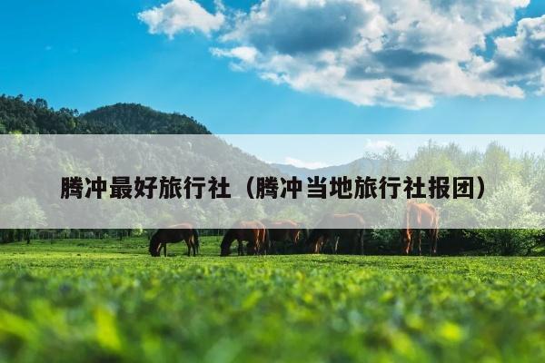 腾冲最好旅行社（腾冲当地旅行社报团）