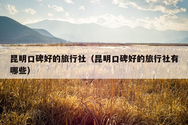 昆明口碑好的旅行社（昆明口碑好的旅行社有哪些）