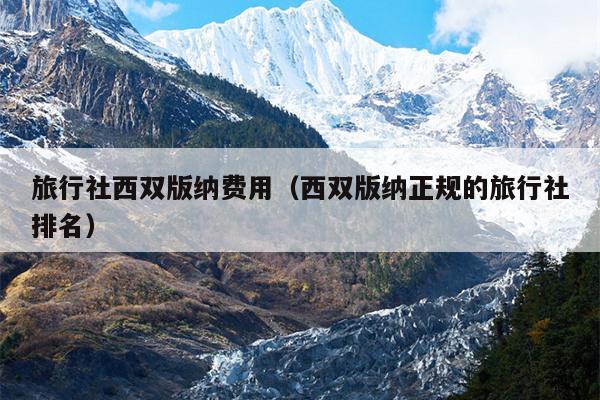 旅行社西双版纳费用（西双版纳正规的旅行社排名）