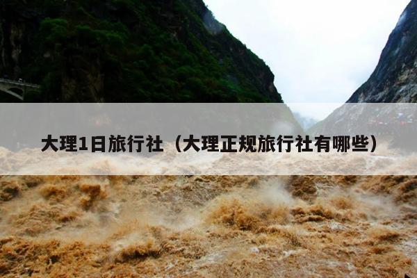 大理1日旅行社（大理正规旅行社有哪些）