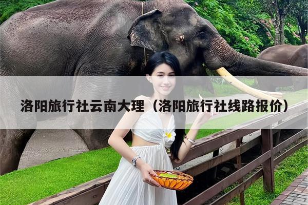 洛阳旅行社云南大理（洛阳旅行社线路报价）