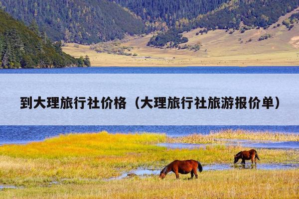 到大理旅行社价格（大理旅行社旅游报价单）
