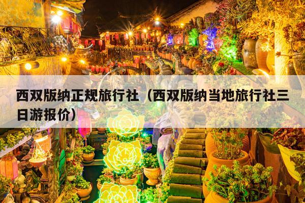 西双版纳正规旅行社（西双版纳当地旅行社三日游报价）