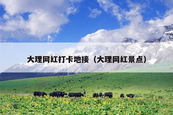 大理网红打卡地接（大理网红景点）