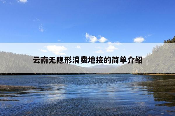 云南无隐形消费地接的简单介绍