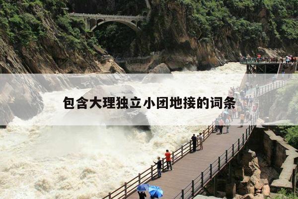 包含大理独立小团地接的词条